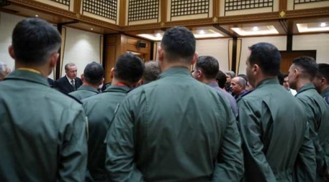 Erdoğan pilotları kabul etti