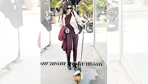 Köpeğiyle zaman geçirdi