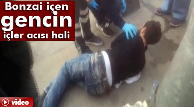 Üsküdar’da Bonzai içen gencin içler acısı hali