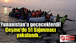 Çeşme'de 51 sığınmacı yakalandı