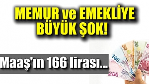 Memur ve Emekliye büyük şok