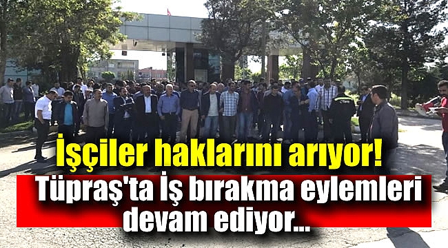 Petrol-iş Sendikasına bağlı Tüpraş'ta grev devam ediyor