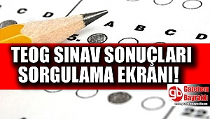 TEOG sınav sonuçları sorgulama ekranı