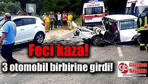 3 otomobil birbirine girdi; 4 yaralı