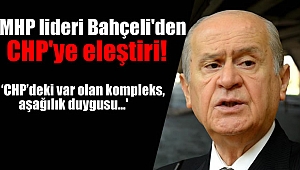 Bahçeli'den CHP'ye eleştiri