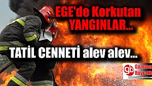 Ege'de korkutan yangınlar