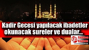 Kadir Gecesi yapılacak ibadetler okunacak sureler ve dualar