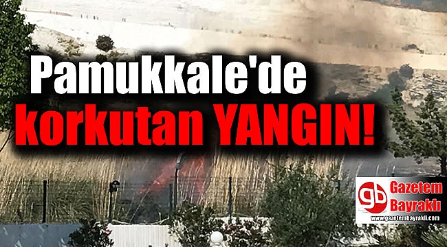 Pamukkale'de yangın