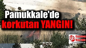 Pamukkale'de yangın