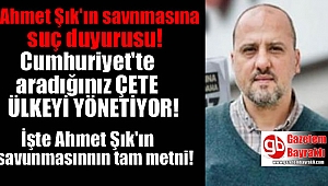 Ahmet Şık'ın o savunmasına dava
