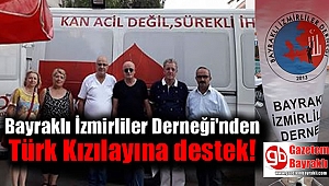 Bayraklı İzmirliler Derneği'nden Türk Kızılayına destek