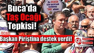 Buca'da taş ocağı tepkisi