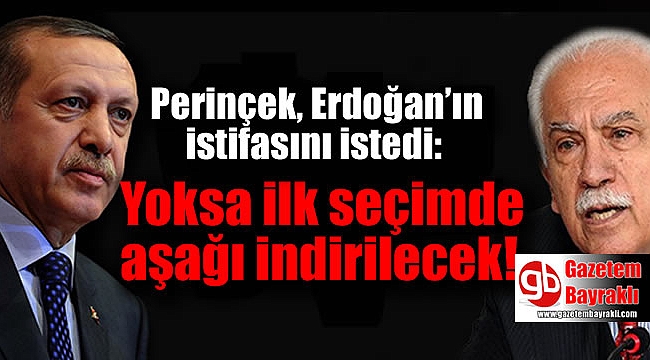 Erdoğan'ın istifasını isteyen Perinçek: Yoksa ilk seçimde aşağı indirilecektir