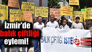 İzmir'de balık çiftliği eylemi