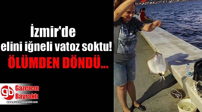 İzmir'de elini iğneli vatoz soktu, ölümden döndü