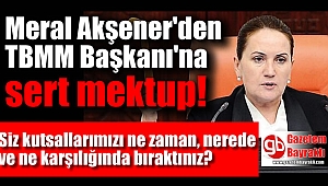 Meral Akşener'den TBMM Başkanına sert mektup