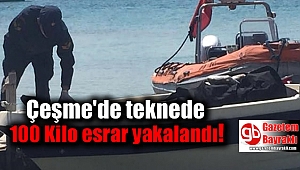 Çeşme'de teknede 100 kilo uyuşturucu yakalandı