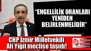 CHP İzmir Milletvekili Ali Yiğit meclise taşıdı