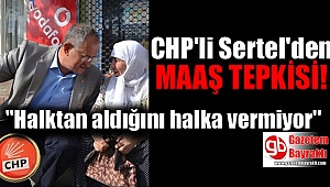 CHP'li Sertel : Halktan aldığını halka vermiyor