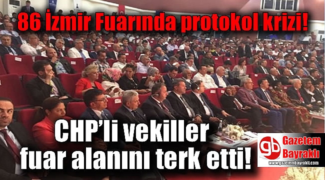 CHP’li vekiller fuar alanını terk etti