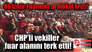 CHP’li vekiller fuar alanını terk etti
