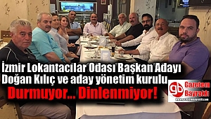 İzmir Lokantacılar Odası Başkan Adayı Doğan Kılıç ve aday yönetim kurulu üyeleri dinlenmiyor
