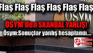 Ösym'den skandal yanlış