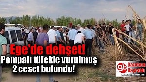 Pompalı tüfekle vurulmuş 2 ceset bulundu
