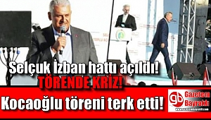 Aziz Kocaoğlu töreni terk etti