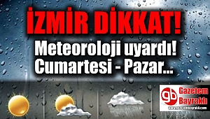 İzmir dikkat Meteoroloji uyardı