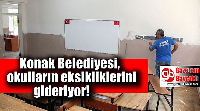 Konak Belediyesi, okulların eksikliklerini gideriyor