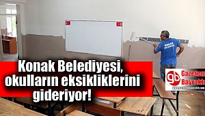 Konak Belediyesi, okulların eksikliklerini gideriyor