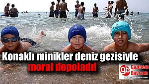Konaklı minikler deniz gezisiyle moral depoladı