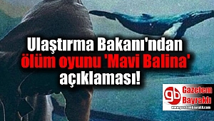 Ulaştırma Bakanı'ndan ölüm oyunu 'Mavi Balina' açıklaması