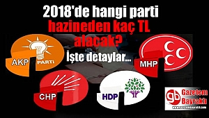 2018'de hangi parti hazineden kaç tl yardım alacak