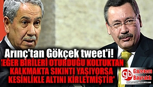 Arınç'tan çok konuşulacak Gökçek Tweet'i