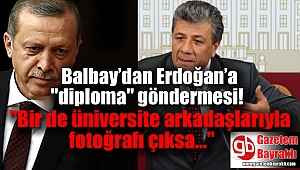 Balbay’dan Erdoğan’a