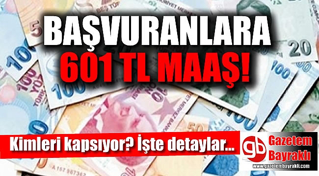 Başvuranlara 601 Tl maaş
