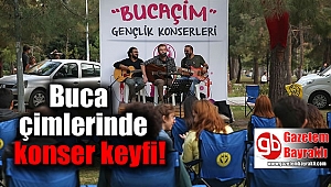 Buca çimlerinde konser keyfi