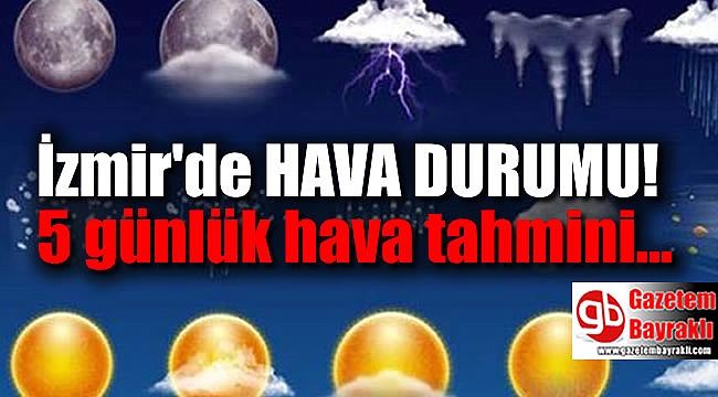 İzmir'de 5 günlük hava durumu
