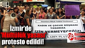 İzmir'de müftülük yasası protesto edildi