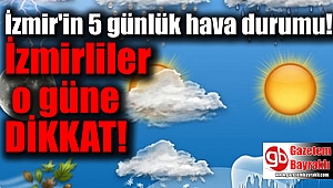 İzmir'in 5 günlük hava durumu