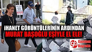Murat Başoğlu ve Hande Bermek sahilde el ele