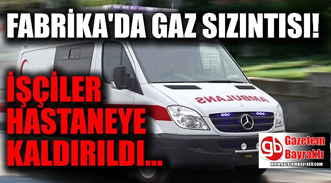 Tekstil fabrikasında doğalgaz sızıntısı