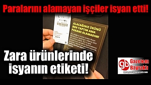 Zara ürünlerinde isyanın etiketi