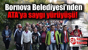 Bornova Belediyesi'nden ATA'ya saygı yürüyüşü