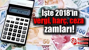 İşte 2018'in vergi ve harç ceza zamları