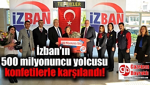 İzban'ın 500 milyonuncu yolcusu konfetilerle karşılandı