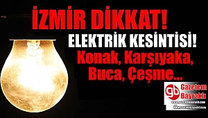 İzmir'de elektrik kesintisi (30 Kasım-01 Aralık 2017)