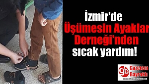 İzmir'de Üşümesin Ayaklar Derneği'nden sıcak yardım